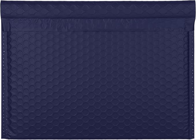 Navy Side-Loading Bubble Mailers 12 x 9 Inches,Pack of 27 | Self-Seal Padded Mailing Envelopes