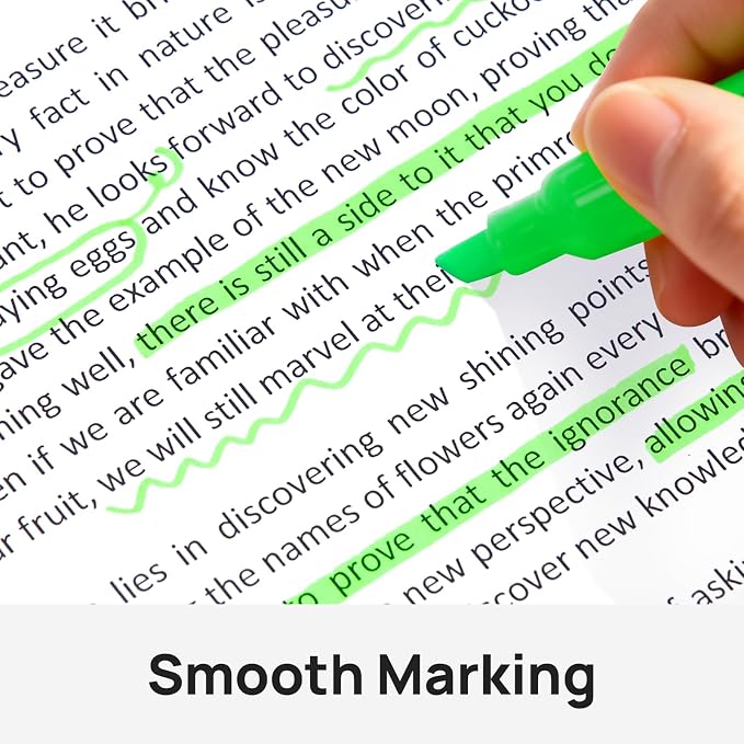 36 Pcs Highlighters, Chisel Tip, Quick Dry, Green | Bible Highlighters, Ideal for Studying, Note-Taking, School, College, Office, Teacher & Student Supplies