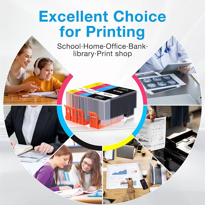 923XL 923e 923 Ink Cartridges Combo Pack Replacement for HP OfficeJet Pro 8135e 8130e 8139e 8138e 8122e 8120 8124e 8125e 8130 8132e 8134e Printer(4 Pack with Chip)