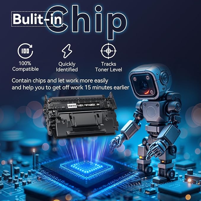 InkNI 148X W1480X 148A Toner Cartridge for 4001n MFP 4101fdw,2 Pack Black | Compatible for HP LaserJet Pro MFP 4101fdw 4101fdn Pro 4001dw 4001dn Printer,9500 Page,Ideal for Home Office Small Businesses