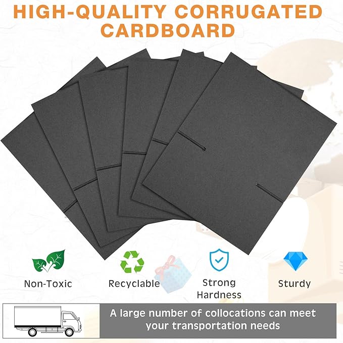 Yeaqee 72 Pcs Shipping Boxes Corrugated Cardboard Small Shipping Boxes for Packaging Mailing Packing Moving Small Business Storage Crafts Gifts(6x4x4 Inch,Black)