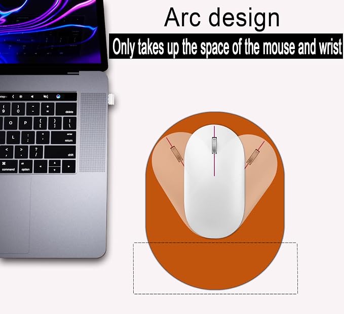 Small Mouse pad, Portable, Waterproof Non-Slip Rubber Bottom, Suitable for Wireless Mouse, Laptop Keyboard Tray for Both Men and Women, Office Travel Orange 5.5x7.5in
