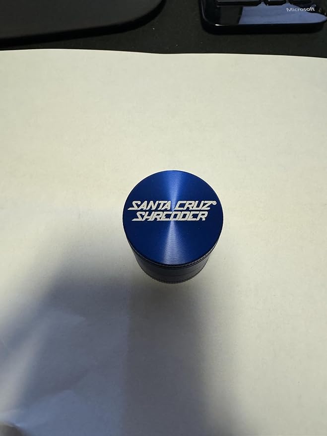 Santa Cruz Shredder Metal Spice Grinder Knurled Top for Stronger Grip 3 Piece Small 1.7" (Blue)
