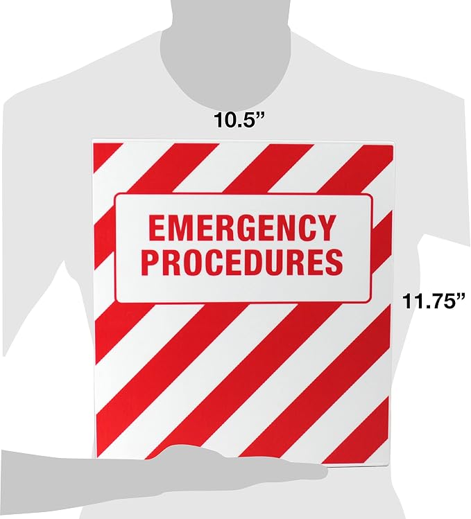 UniKeep Emergency Procedures Binder - 1.5 Inch Spine - with Metal D-Rings