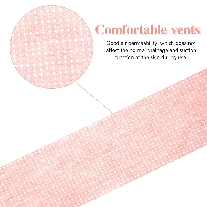 G2PLUS Eyelash Tape, 2 Rolls Silicone Gel Makeup Tapes, 1" x 8 Yards Pink Lash Tape, Micropore Eyelash Extension Tapes for Lift and Makeup