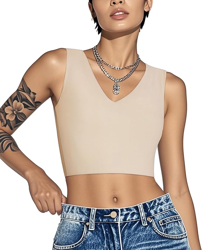 Rolewpy Chest Binder for Transgender FTM Women Binder Bra Tomboy Breast Binder Tank Top