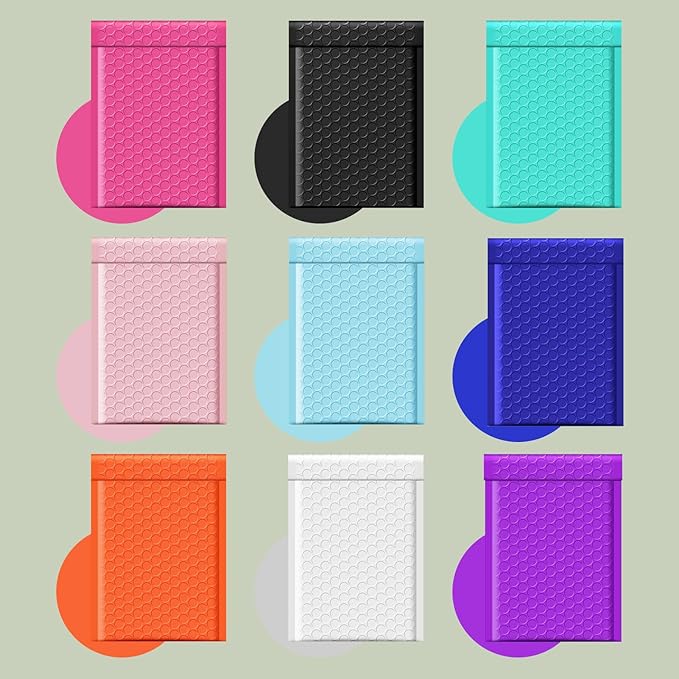 METRONIC Small Bubble Mailers 4x8 200 Pack Waterproof Blue Bubble Mailers Self Seal Padded Envelopes Bubble Envelopes for Small Business Packaging Sports Cards Bubble Mailer Usable Size 4x7