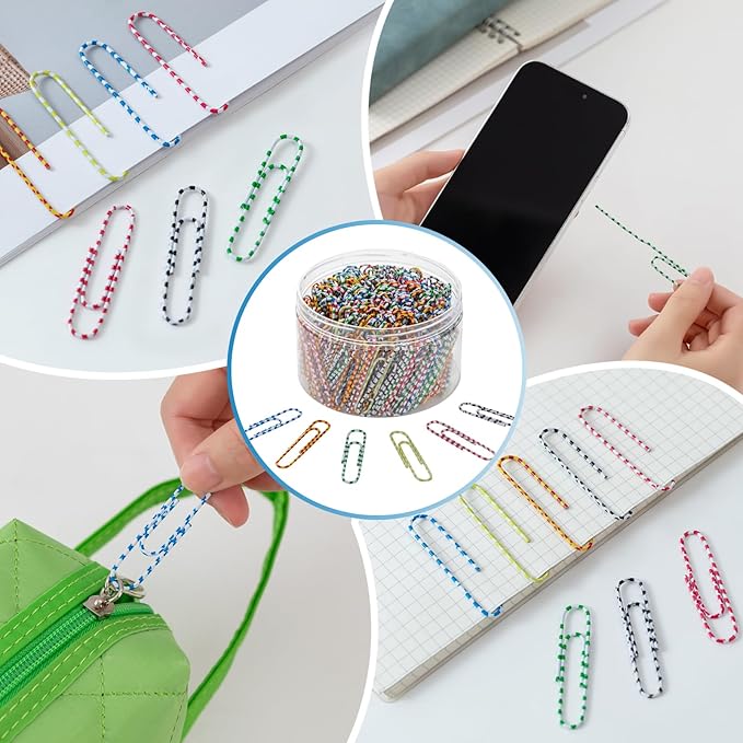 Paper Clips Colorful, 300PCS Jumbo 2 inch, Durable and Rustproof, Large Great for Office School Organizing