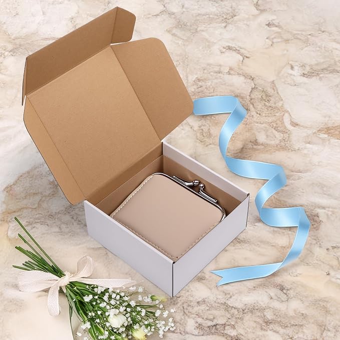 RLAVBL 9x9x4 Inches Shipping Boxes Set of 25, White Small Corrugated Cardboard Box, Mailer Boxes for Packing Small Business