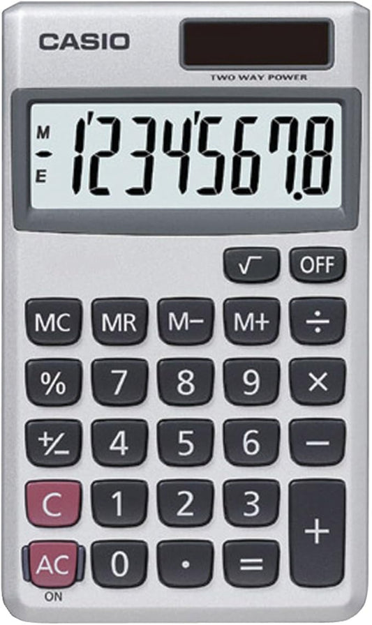 Casio SL-300SV Standard Function Desktop Calculator | General Purpose | Large 8-Digit Display | Pocket Size | Basic Math Functions| Ideal for Home & Office