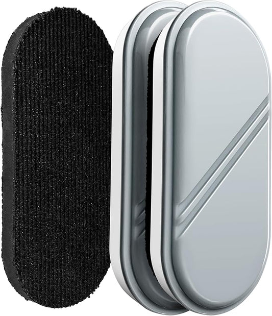 Dry Erase Board Eraser, Magnetic Detachable Whiteboard Eraser 2-Pack, White Board Erasers for Classroom, Glass Board Cleaner, Dry Erase Marker Eraser for Office School Home (Gray)
