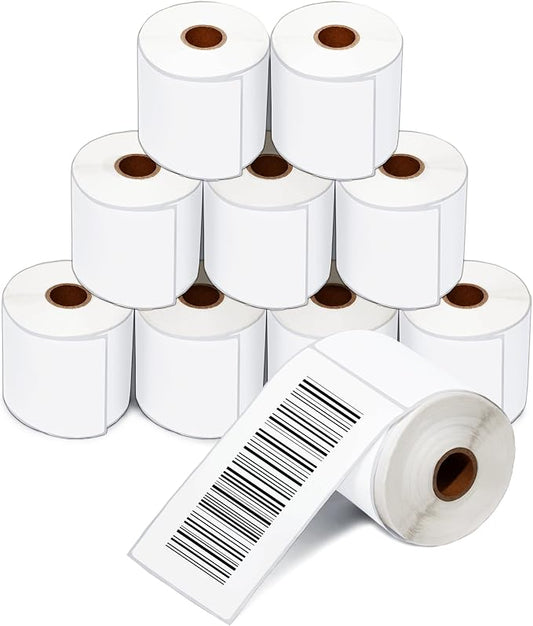 3" X 6" Direct Thermal Labels (2500 Count, 10 Rolls) - Large | Postage Shipping Labels, Warehouse and Inventory Identification - 1" Core Compatible With Zebra and Rollo Printers