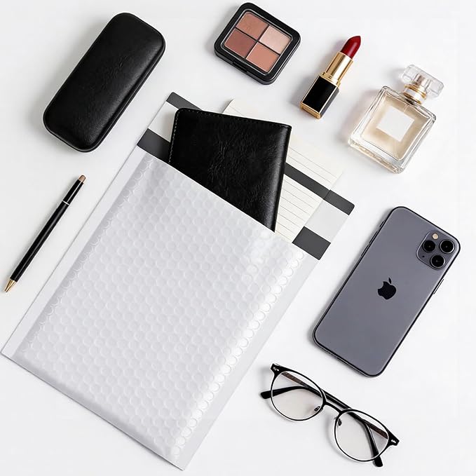 packbabol Bubble Mailers 6x10" 50 Pack Grey and White Padded Envelopes Mailers Waterproof Usable Size 6x9 Self-Seal Padded Mailing Envelopes Bubble Opaque Padded Mailer for Small Businesses，#0