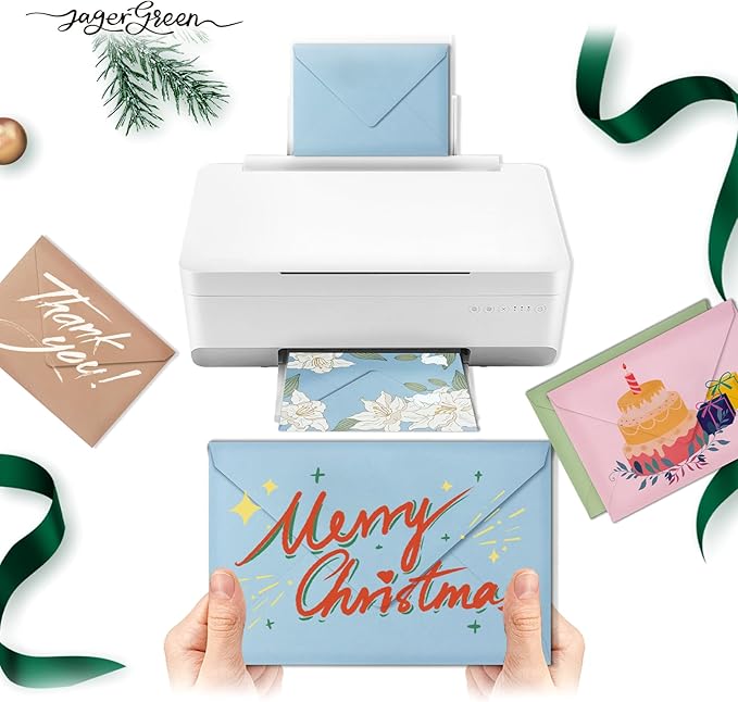 50 Pack 5x7 Envelopes Letter Size, Black A7 Envelopes Self Seal for Wedding Invitation, Envelope 5.4x7.6 for Greeting Cards, Photos, Baby Shower, Graduation, Thank You Cards, Announcements