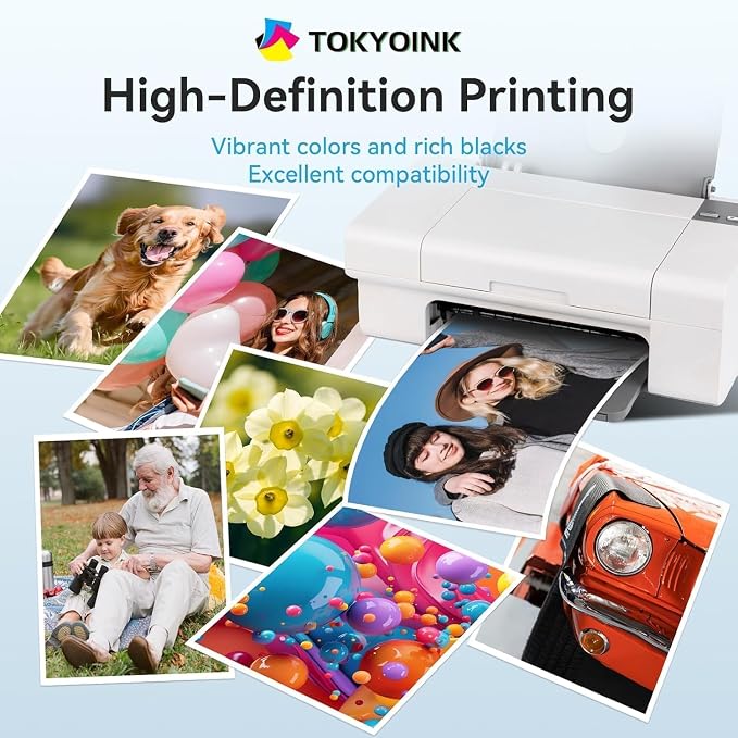 TOKYOINK 923 Ink Cartridges Combo Pack Replacement for HP 923 Ink Cartridge | Work for OfficeJet 8120 8122e 8123 OfficeJet Pro 8130 8135e 8138e 8139e Printer Without Chip (4 Pack)