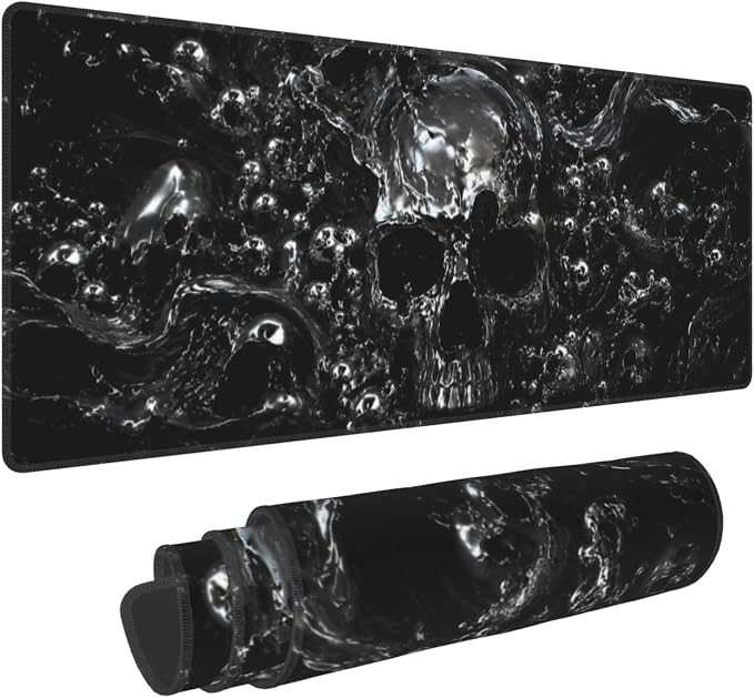 Skull Mouse Pad XL Large Mousepad Non Slip Rubber Base Desk Mat for Laptop Computer Gaming 31.5" X 12"