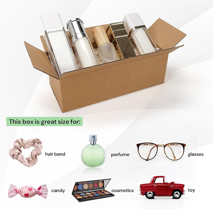 Rempry 40 Pack 9x4x3 Shipping Boxes Brown, Small Corrugated Cardboard Box for Mailing, Packaging Small Business, Kraft Mailer Boxes