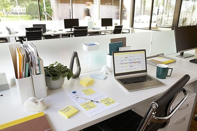 Post-it Notes, 3 in x 3 in, 18 Sticky Notes Pads, 100 Sheets per Pad, The Iconic Canary Yellow Note, New Year Organization or Second Semester School Supplies