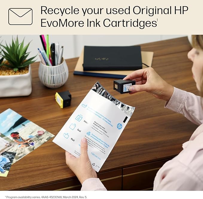 HP Original 936e Black EvoMore Ink / 936 Tri-Color Ink Cartridges (2-Pack) | Works with Printer Series: OfficeJet 9120, Pro 9100, Pro Wide Format 9700 | Carbon Neutral | C84QZLN