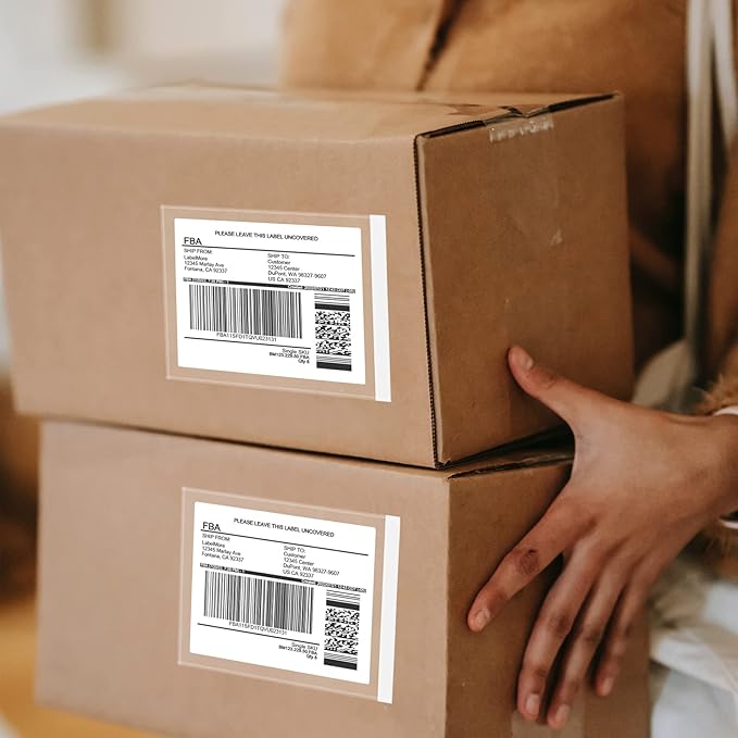 External Dimensions 4.5'' x 5.5'' 200 Packaging Box Single Envelope, SJPACK Transport Label Cover, Transport Label Bag, Invoice Transport Label Mailing Bag With Transparent Adhesive