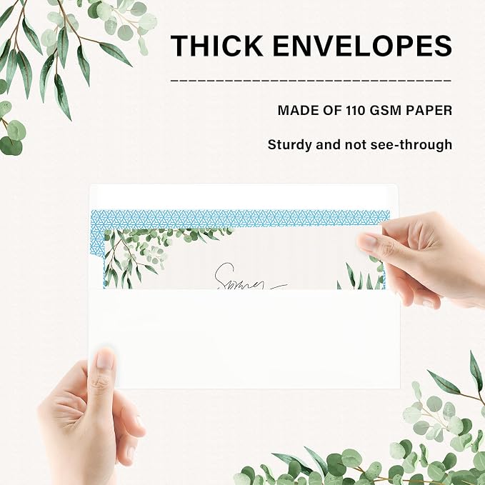 QIKSION 200 Pack #10 Envelopes Letter Size Self Seal Business Envelopes | Security Mailing Envelopes, 4 1/8 x 9 1/2 Inches, White