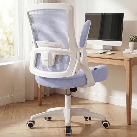 NEO CHAIR Office Desk Chair High Back Mesh Chair Adjustable Lumbar, Purple | Ergonomic High-Back Design with Breathable Mesh, Flip-Up Armrests, Comfortable Support for Home office or Computer Work