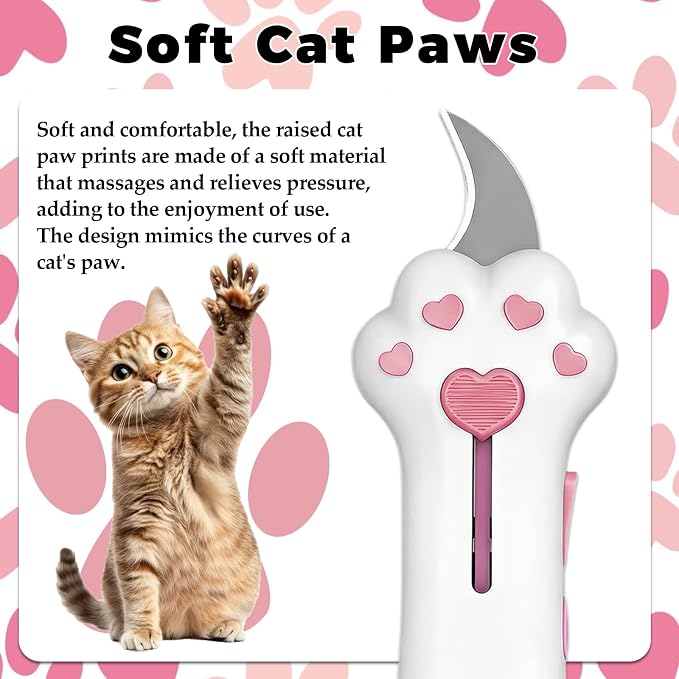 Cat Paw Retractable Box Cutter — Cute Kawaii Utility Knife | Portable Cat Claw Knife with Handle,Multifunctional Mini Utility Knife for Boxes Envelopes,Packages,Lock+One-Click Retract