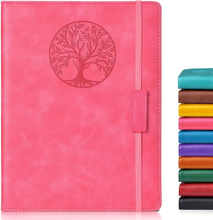 Lined Journal Notebook for Women Men,256 Pages B5 Large Hardcover Leather Journals for Writing,Travel,Business,Work & School,College Ruled Notebooks for Note Taking,Diary Notepad 7.8"×10.2"