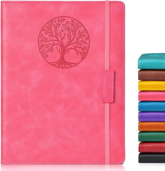 Lined Journal Notebook for Women Men,256 Pages B5 Large Hardcover Leather Journals for Writing,Travel,Business,Work & School,College Ruled Notebooks for Note Taking,Diary Notepad 7.8"×10.2"