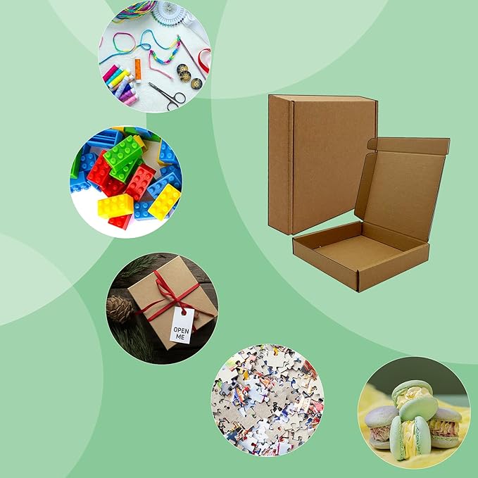 6x5x1 inch Small Shipping Boxes 50 Pack, Brown Kraft Corrugated Cardboard Mailer Boxes Bulk for Packaging Business Mailing Gift，Mini Mailer Boxes for Packaging Supplies