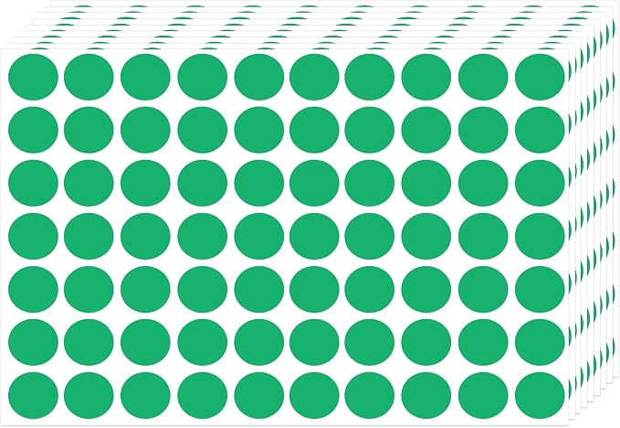 3500 Pieces Dot Stickers, 3/4 inch Green Coding Labels Circle, Circle Stickers, Price Stickers, Dot Stickers for Office Classroom Student（Green）