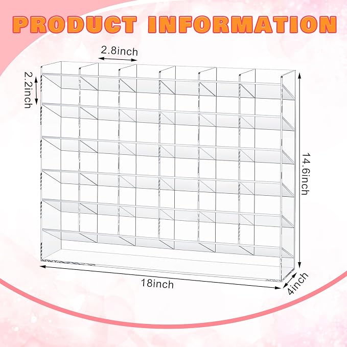 MotiMind Acrylic Pen Organizer Storage for 420 Markers Vertical Marker Organizer Acrylic Pen Display Holder for Office Desk Desktop Stationery Pencil Storage, Clear, 18 x 4 x 14.5 Inch