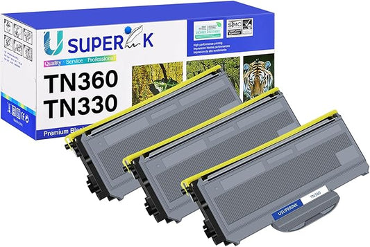 TN360 TN330 3 Pack High Yield Compatible Black Toner Cartridge Replacement for Brother TN360 TN-360 TN330 TN-330 Toner Work with HL-2170W HL-2140 DCP-7040 MFC-7840W MFC-7320 MFC-7340 MFC-7345 Printer