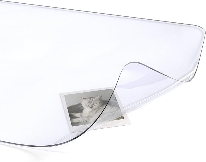 Clear Writing Desk Pad, 36’’x24” Heat Resistant Waterproof PVC Round Edge Durable Desk Protect Mat, Anti-Static Writing Mat Table Protector