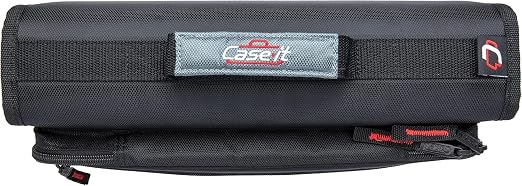 Case-it 2 Inch 3 O-Ring Zipper Binder with Padded Laptop Case Workstation, Shoulder Strap, LT-117, Black