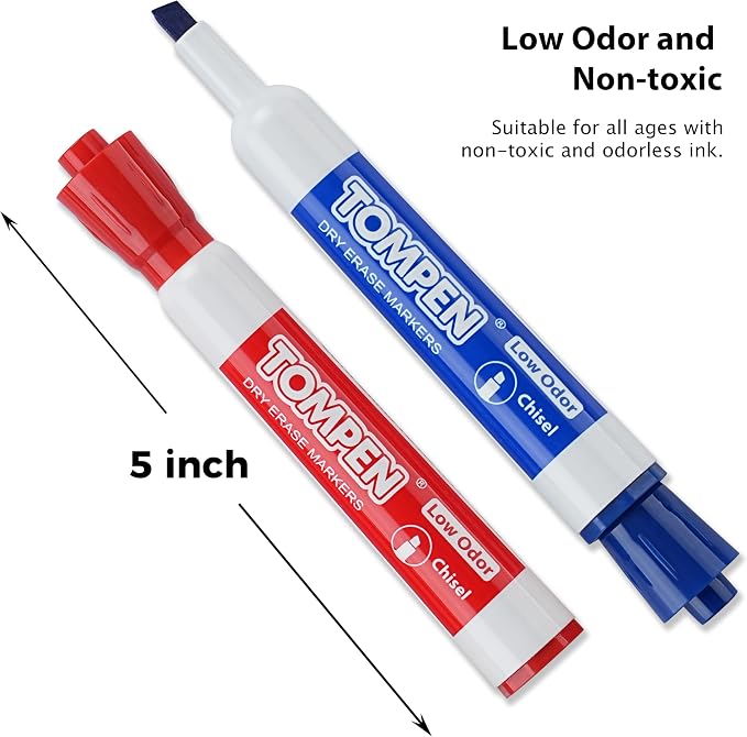 Dry Erase Markers 120 Count 6 Assorted Colors,Chisel Tip,Back to School | Whiteboard Markers for Adults Teachers Gifts,Non-Toxic Low Odor,Bulk for Classroom,Office,Home,Quick-Dry & Easy to Erase