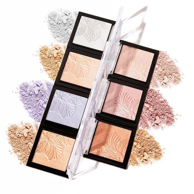 wet n wild MegaGlo Highlighting Powder, Highlighter Makeup, Shimmer Glow, Pink Rose Gold Bloom Time