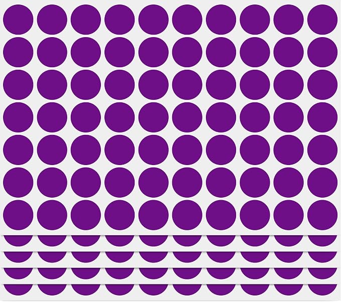 PARLAIM 3/4 Inch Coding Circle Sticker Labels,Pack of 1050 Round Color Code Dot Labels Stickers for Home Office Marking,Organizing(Purple)