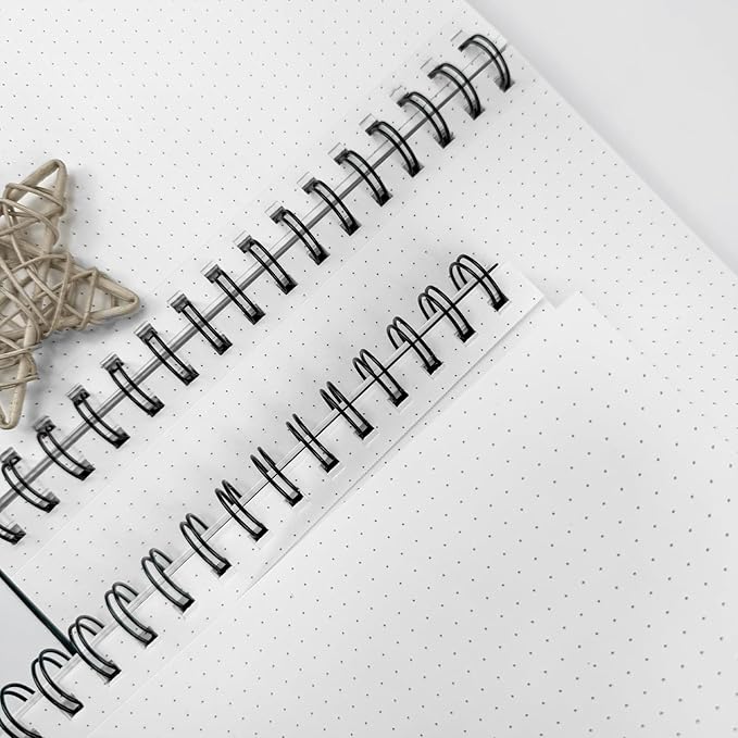 A5 Dotted Journal Spiral Notebook | 4 Pack Dot Grid Notebook Hardcover Notebook Thick Dotted Paper Notebook Hardcover Journal for School, Office, Artist