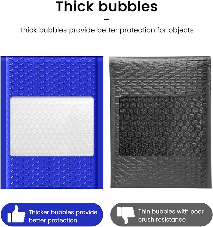 GSSUSA Bubble Mailers 6x10 Inches Padded Envelopes 600 Pack Usable Size 6x9" Small Envelope Bags Shipping Bag Bulk Pack Self Seal Package Mail Packing Business Supplies, Royal Blue