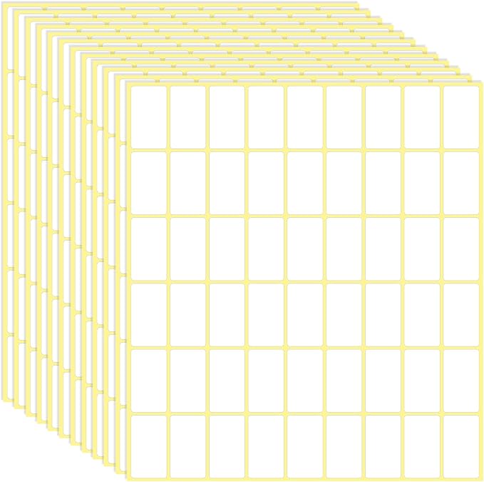 1620 Pcs File Folder Labels 0.6 x 1 Inch Blank Name Labels White Labels Stickers Writable Food Labels for Jars Boxes Envelopes School Office Kitchen