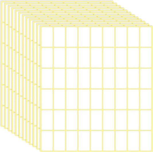 1620 Pcs File Folder Labels 0.6 x 1 Inch Blank Name Labels White Labels Stickers Writable Food Labels for Jars Boxes Envelopes School Office Kitchen