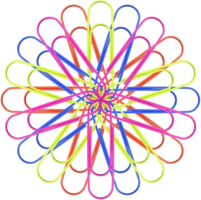 Paper Clips, 40 Pack 4 Inches Mega Large Paper Clips | 100mm Extra Large Multicolored Jumbo Coated Paperclips Big Sheet Holder for Office School Document Organizing