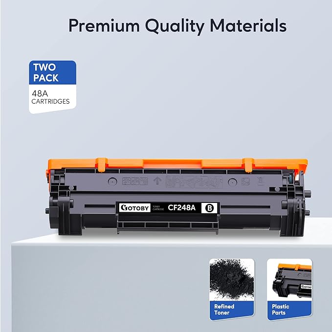 Compatible Toner Cartridge Replacement for HP 48A CF248A for Pro M15w M15a M16w M16a M28w M28a M29w M29a M30w M31w Printer (Black, 2 Pack)