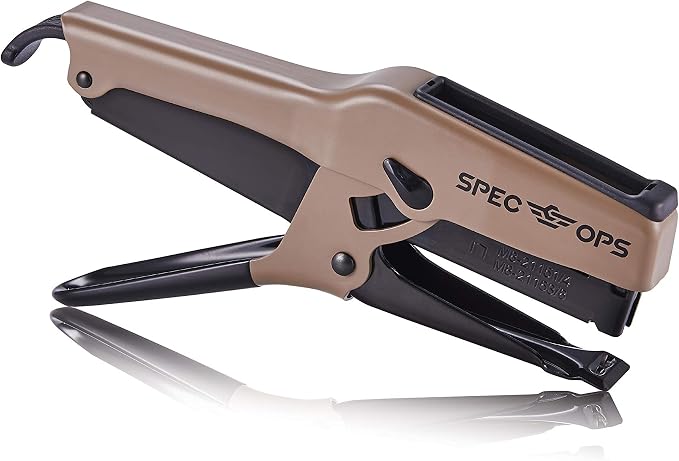 Spec Ops Tools Heavy Duty Plier Stapler for Packaging, Compatible with 3/8" and 1/4" Leg Length Staples, 45 Sheet Capacity, All-Metal