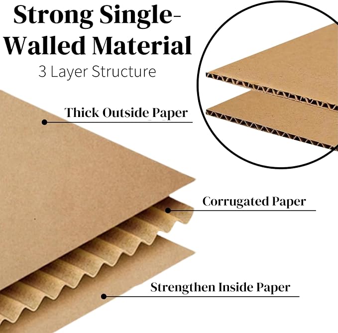 Peohud 5x5x5 Inches Shipping Boxes, 30 Pack Corrugated Cardboard Box, Small Cube Mailing Boxes for Packing, Moving, Shipping, Storage, Small Business