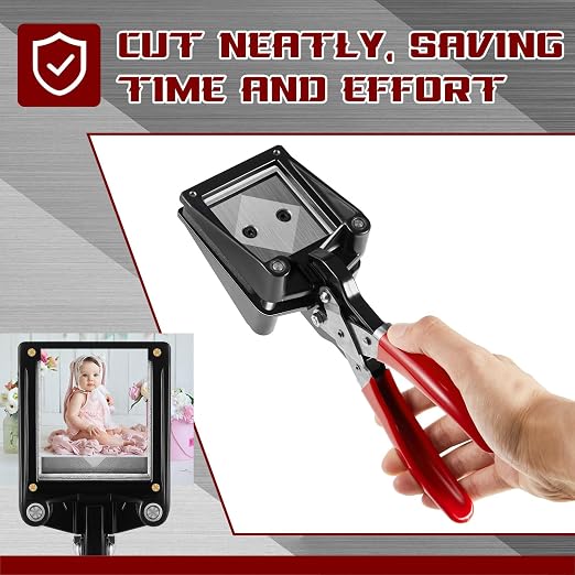 Yeaqee 2 x 2 Inch Handheld Passport Photo Cutter Photo ID Die Cutter Punch Picture Paper Punches for Home Office Family 50 x 50 mm(2 x 2 Inch)