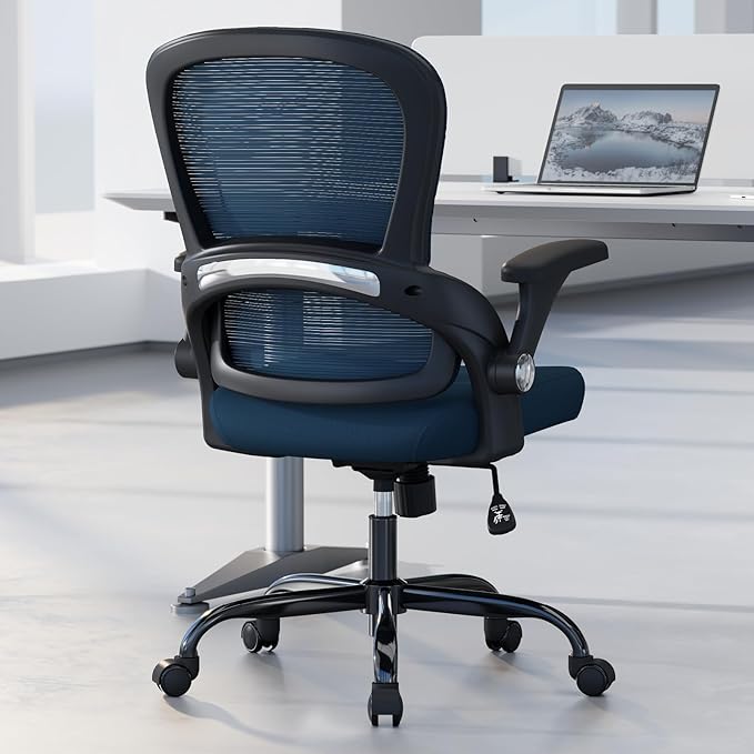 TRALT Office Chair - Ergonomic Office Chair with Back Support for Adults | Home Office Desk Chair with Lumbar Support - Ergonomic Mesh Chairs 330 lb Wide Seat for Work, Office, Gaming(Dark Blue)
