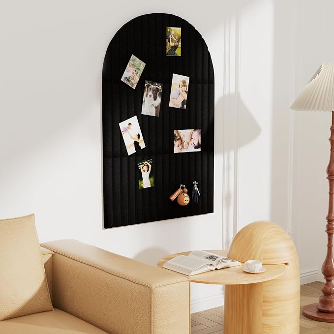 Felt Bulletin Board 35" x 24", Cork Board Alternative with 30 Push Pins | 3 Customizable Modular Decorative Felt Pin Board, Vision Board for Office Home Bedroom Wall Decor, Photo Picture Display