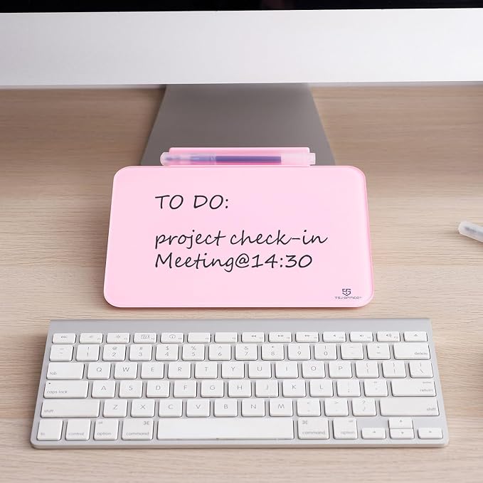Small Desktop Glass Dry-Erase Whiteboard - 8 X 6 Inches Tabletop Easel Whiteboard with Stand, Desk Board Buddy for Artist, Teacher and Student
